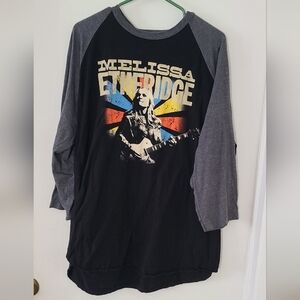 Melissa Etheridge Black Graphic Tee 3/4 Sleeve XXL